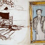 Plage et vitrine d'un photographe