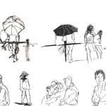 Assis sous le soleil...