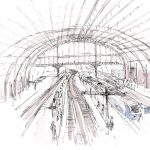 La gare de Lille Flandres vue du 1er étage