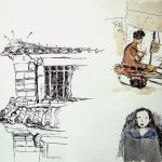 Herbes sur les toits de Dali