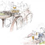 Dehors les brasseries sont en effervescence, les moules-frites et la bière coulent à flots