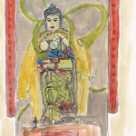 Statue de gardien à Wu Wei Si