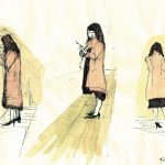 Tricot en bord de route