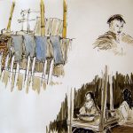 Le long d'un marché...