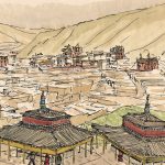 La lamaserie de Xiahe s'étend entre les montagnes