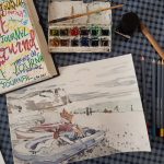 7 Class Pass for Watercolor Sketching Classes at the Studio