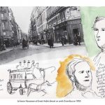 Le Baron Haussmann, photo et dessin