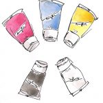 Peinture acrylique - Set de 5 tubes