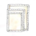 Lot de 3 châssis entoilés 6F, 8F, 10F