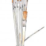 Pinceaux pour acrylique & huile