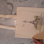 Tote Bag With Eiffel Tower Drawing