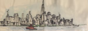 Skyline de New York, carnet de voyage de Pauline Fraisse