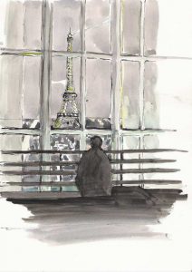 Vue depuis la Cité de l'Architecture au Trocadéro, par Pauline Fraisse